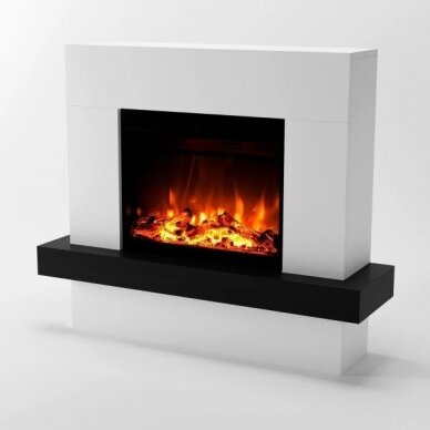 GLOW FIRE PANDORA WHITE free standing electric fireplace