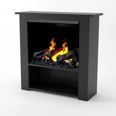 GLOW FIRE POSEIDON BLACK free standing electric fireplace 2