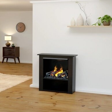 GLOW FIRE POSEIDON BLACK free standing electric fireplace