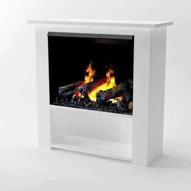 GLOW FIRE POSEIDON WHITE free standing electric fireplace 1