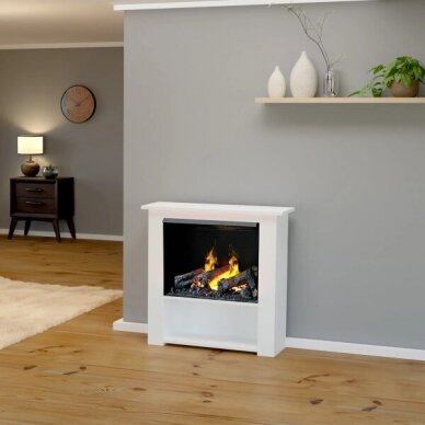 GLOW FIRE POSEIDON WHITE free standing electric fireplace