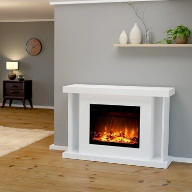 GLOW FIRE TARVOS WHITE free standing electric fireplace 2