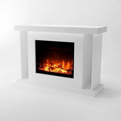 GLOW FIRE TARVOS WHITE free standing electric fireplace