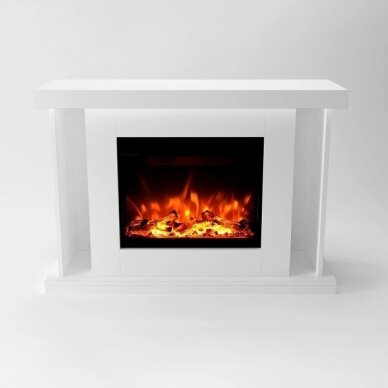 GLOW FIRE TARVOS WHITE free standing electric fireplace 1