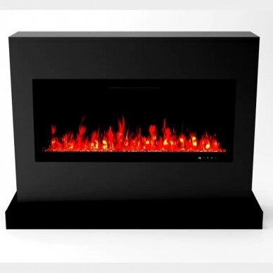 GLOW FIRE ZEUS BLACK pastatomas elektrinis židinys su apdaila 1