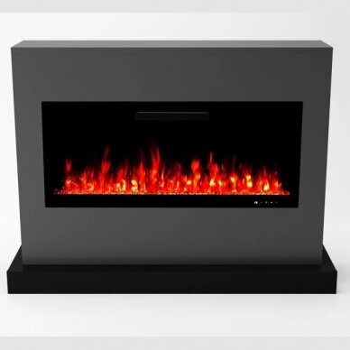 GLOW FIRE ZEUS GREY free standing electric fireplace 1