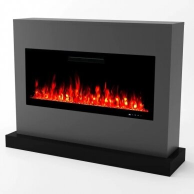 GLOW FIRE ZEUS GREY free standing electric fireplace