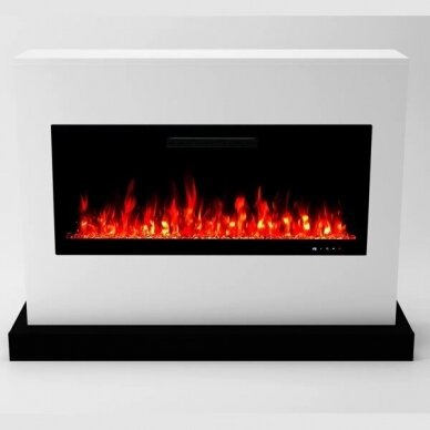 GLOW FIRE ZEUS WHITE free standing electric fireplace 1