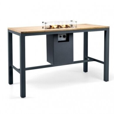 HAPPY COCOONING BARTABLE RECTANGULAR ANTHRACITE газовый напольный камин