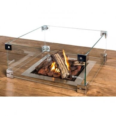 HAPPY COCOONING BUILT-IN BURNER SQUARE газовый напольный камин 1