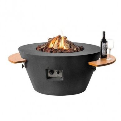 HAPPY COCOONING CONE BLACK outdoor gas fireplace 1