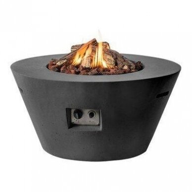 HAPPY COCOONING CONE BLACK outdoor gas fireplace