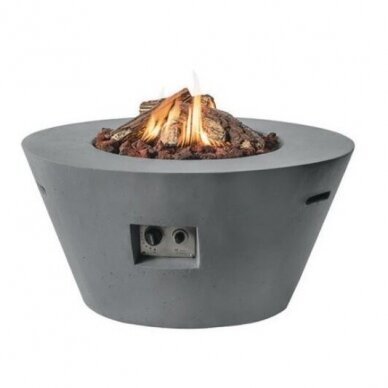 HAPPY COCOONING CONE GREY outdoor gas fireplace 1