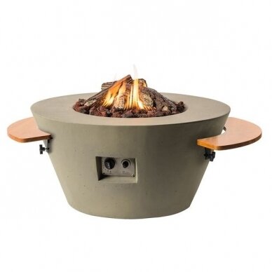 HAPPY COCOONING CONE TAUPE outdoor gas fireplace 1