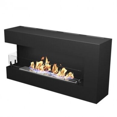 HITZE BLUES L GLASS BLACK bioethanol fireplace wall-mounted 2