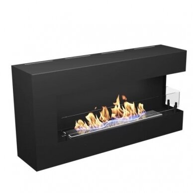 HITZE BLUES R GLASS BLACK bioethanol fireplace wall-mounted