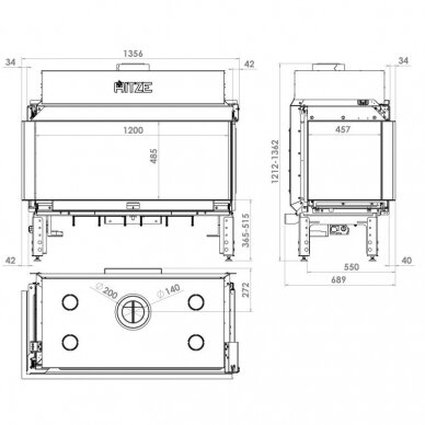 HITZE CALMA 120L gas fireplace 2