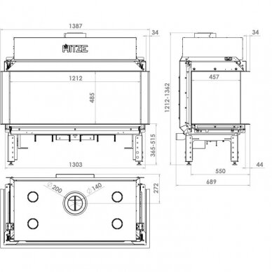 HITZE CALMA 120TC gas fireplace 2