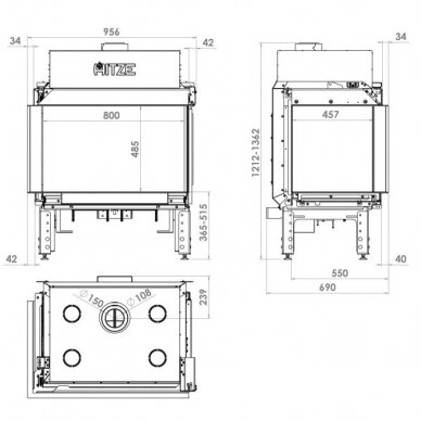 HITZE CALMA 80L gas fireplace 2