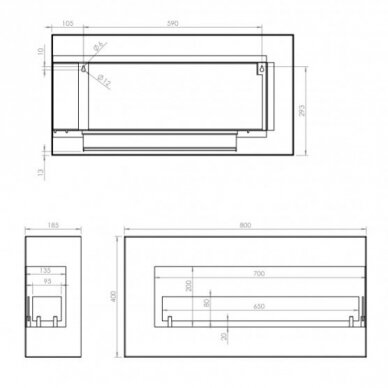 HITZE SOUL 800 R bioethanol built-in fireplace 3