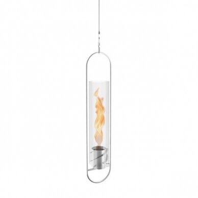 HOFAST SPIN 90 HANGING SILVER bioethanol fireplace 1