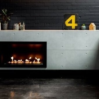 ICON FIRES SLIMLINE FIREBOX RANGE 1100 BLACK biožidinys įmontuojamas 1