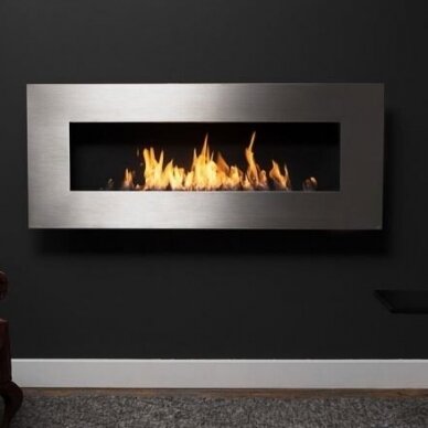 ICON FIRES NERO WALL RANGE 1450 INOX sienas biokamīns