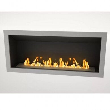 ICON FIRES SLIMLINE FIREBOX RANGE 1350 INOX iebūvēts biokamīns