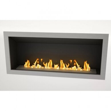 ICON FIRES SLIMLINE FIREBOX RANGE 1650 INOX biožidinys įmontuojamas