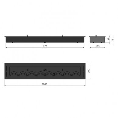 INFIRE BURNER 1000 BLACK sisseehitatav biokamin 6