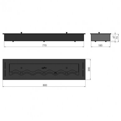 INFIRE BURNER 800 BLACK биокамин встраиваемый 5