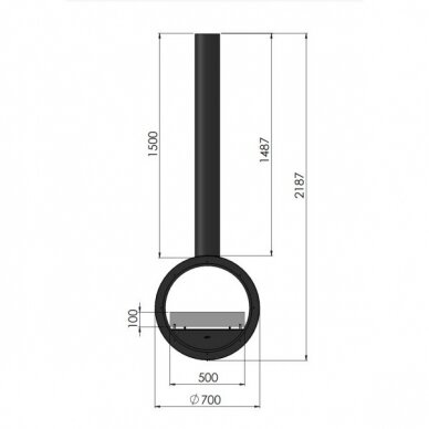 INFIRE INCYRCLE 2SIDE BLACK biokamin 3