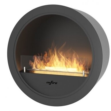 INFIRE INCYRCLE WALL BLACK bioethanol fireplace wall-mounted