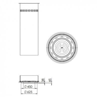 INFIRE INROUND ceiling mounted bioethanol fireplace 16