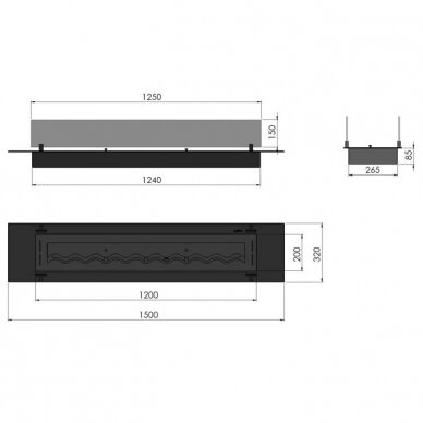 INFIRE INSERT 1500 BLACK bioethanol fireplace burner 5