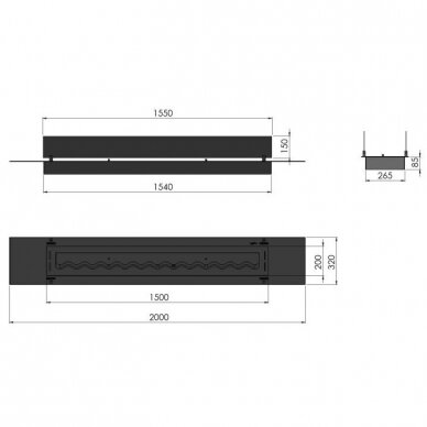 INFIRE INSERT 2000 BLACK sisseehitatav biokamin 4