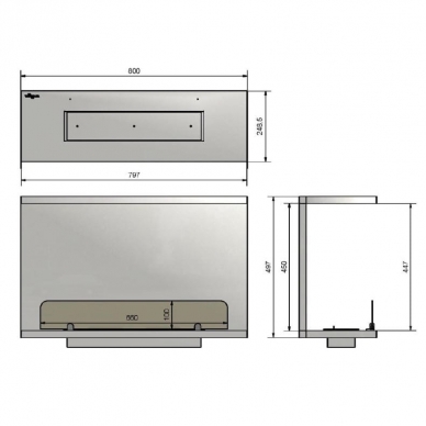 INFIRE INSIDE C800 VERS2 bioethanol built-in fireplace 2