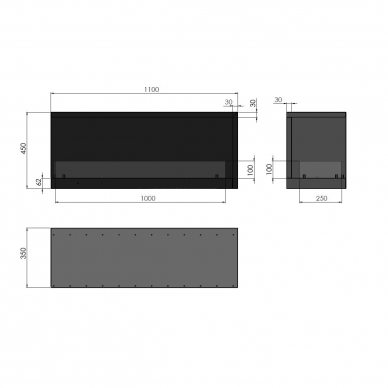 INFIRE INSIDE L1100 VERS2 bioethanol built-in fireplace 2