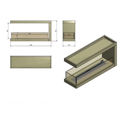 INFIRE INSIDE U100.2 bioethanol built-in fireplace 2