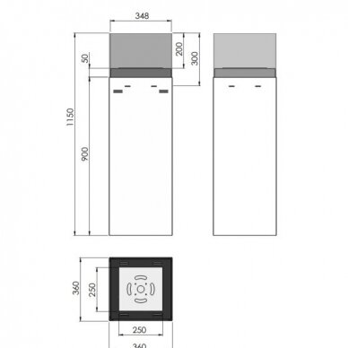 INFIRE INSTATE 1150 WHITE brīvi stavošs biokamīns 3