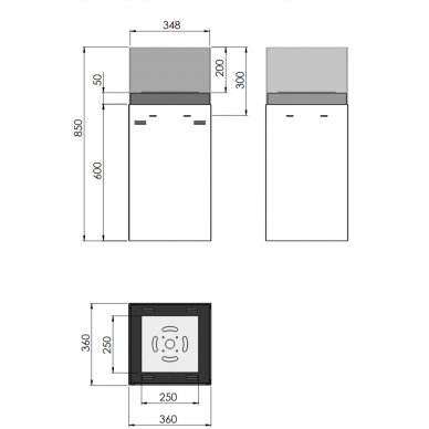 INFIRE INSTATE 850 WHITE free standing biofireplace 3