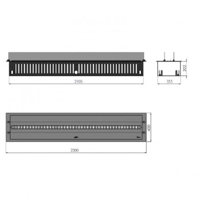 INFIRE INVAPO INSERT 2200 RETAIL RGB MULTI Optimyst iebūvējamais elektriskais kamīns 4