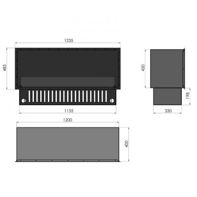 INFIRE INVAPO INSIDE 1200 RETAIL RGB MULTI Optimyst электрокамин встраиваемый 5