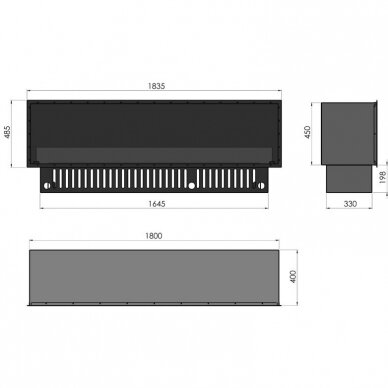 INFIRE INVAPO INSIDE 1800 RETAIL RGB MULTI Optimyst electric fireplace insert 4