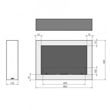 INFIRE MURALL 800 biokamin seinale 2