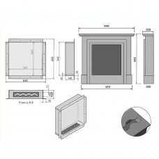 KAMI ANTYCZNY MARBLE pastatomas biožidinys su apdaila