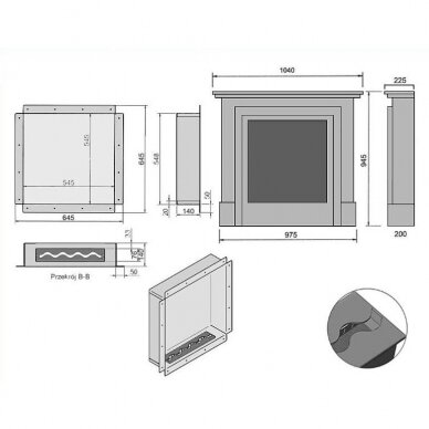 KAMI ANTYCZNY MARBLE biokamin 1