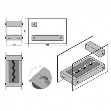 KAMI APO NON free standing biofireplace 1