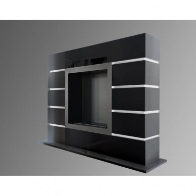 KAMI ART DESIGNE BLACK 1300 free standing bioethanol fireplace