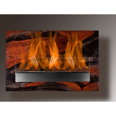 KAMI BATUR SLIM bioethanol fireplace wall-mounted